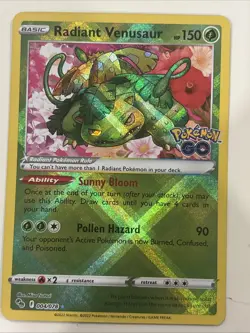 Radiant Venusaur 004/078 Pokemon Go Holo - Image 1