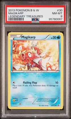 2013 POKEMON B&W LEGEND TREASURES #30 MAGIKARP PSA 8 - Image 1