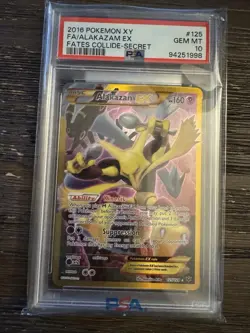 PSA 10 Alakazam EX 125/124 XY Fates Collide SECRET FULL ART Pokemon 2016 - Image 1