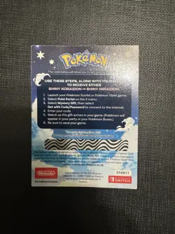 Pokemon Scarlet & Violet Shiny Koraidon Or Miraidon GameStop Exclusive Code - Image 2