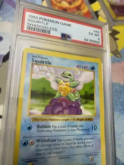 Pokemon TCG PSA 6 Squirtle 63/102 Shadowless Base Set 1999 Common EX-MT - Image 5