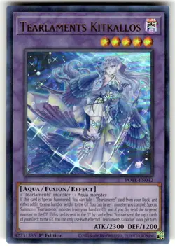 Yu-Gi-Oh! Tearlaments Kitkallos POTE-EN042, Ultra Rare , 1st Edition , NM - Image 1