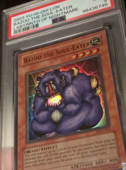 2003 YuGiOh! Bazoo the Soul-Eater LON-064 Super Rare Labyrinth of Nightmare PSA9 - Image 2