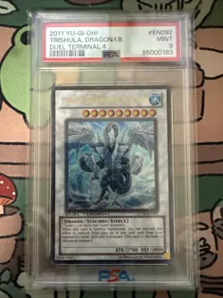 2011 Yu-Gi-Oh! DT04-EN092 Trishula, Dragon Of The Ice Barrier PSA 9 MINT - Image 1