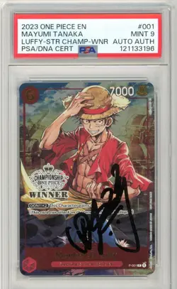 PSA Mayumi Tanaka Monkey.D.Luffy Store Championship Trophy Card P-001 One Piece - Image 1