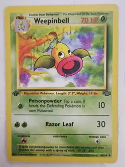 Weepinbell - 1ST EDITION - JUNGLE SET card # 48/64 - Vintage 1999 Pokemon - NM - Image 1