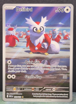 Delibird Illustration Rare 152/132 Mega Evolution Pokemon TCG Near Mint Card NM - Image 1