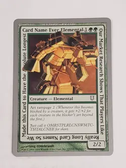 MTG Our Market Research Shows ... Really Long Card Names.... (Unhinged/Green/C) - Image 1