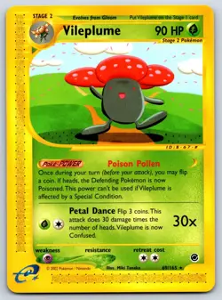 Vileplume (69) - Expedition 069/165 e-Reader Pokemon Card NM - Image 1