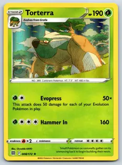 Torterra - SWSH09: Brilliant Stars 008/172 Pokemon Card NM - Image 1