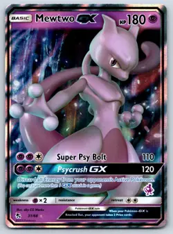 Mewtwo GX - Battle Academy 031/068 Stamped Holo Pokemon Card NM - Image 1