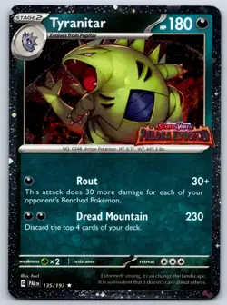 Tyranitar (Paldea Evolved Stamp) 135/193 Cosmos Holo Pokemon Card NM - Image 1