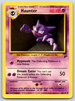 Haunter - Base Set 2 043/130 Pokemon Card NM - Image 1