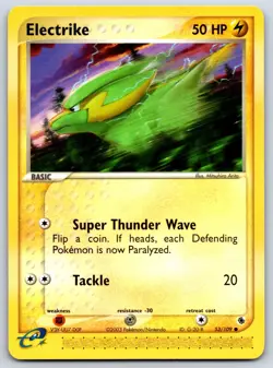 Electrike - Ruby and Sapphire 53/109 e-Reader Pokemon Card NM - Image 1