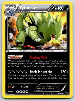 Tyranitar - Holo Rare - Fates Collide 56/124 Pokemon Card NM - Image 1