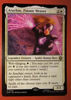 MAGIC,MTG: SPIDER-MAN, ARACHNE, PSIONIC WEAVER, 0002, REGULAR, RARE, NM, SPM - Image 1