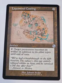 MTG - Liquimetal Coating Schematic RETRO FRAME - Brother's War Artifacts - Image 1