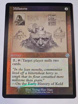 MTG - Millstone FOIL Schematic RETRO FRAME - Brother's War Artifacts - Image 1