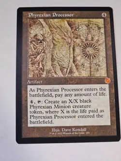 MTG - Phyrexian Processor Schematic RETRO FRAME - Brother's War Artifacts - Image 1