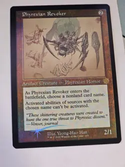 MTG - Phyrexian Revoker FOIL Schematic RETRO FRAME - Brother's War Artifacts - Image 1