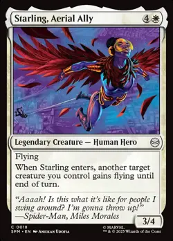 MTG Spider-Man *FOIL* C Starling, Aerial Ally #0018 - Image 1