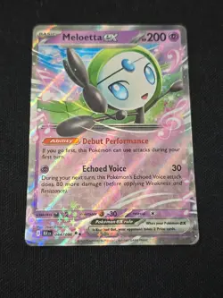 Meloetta ex 044/086 Sv: Black Bolt Double Rare Holo Pokemon TCG Near Mint - Image 1