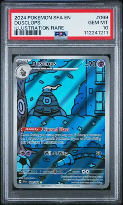 2024 Pokemon #069/064 Dusclops Illustration Rare PSA 10 - Image 1