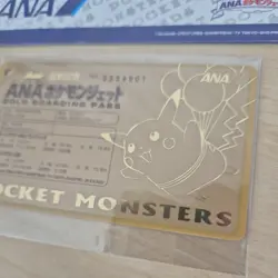Pokemon Jet Pikachu ANA Gold Boarding Pass Promo Japanese - Image 3