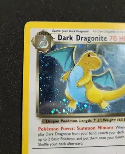 Pokemon TCG Team Rocket Set - Unlimited Dark Dragonite Holo Rare Card - Image 2