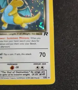 Pokemon TCG Team Rocket Set - Unlimited Dark Dragonite Holo Rare Card - Image 4