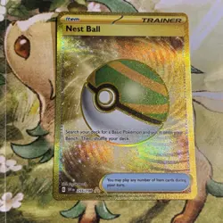 Pokemon TCG Nest Ball Scarlet & Violet Trainer Card Gold Rare, Base Set, 255/198 - Image 1
