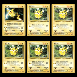 Pikachu Pokemon Jungle x5 Promo #4 Wizards Black Star Lot 1999 Pokemon Cards - Image 1