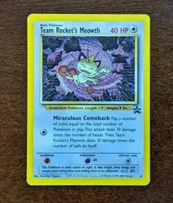 1x Team Rocket's Meowth #18 - Black Star Promo - WoTC Pokemon Card - Near Mint - Image 1
