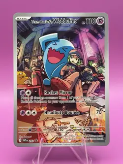 Pokemon TCG Destined Rivals Team Rockets Wobbuffet Promo Card 203 NM Condition - Image 1