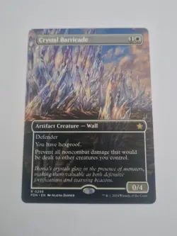 MTG Foundations Crystal Barricadel Borderless Rare Card 0296 NM Condition - Image 1
