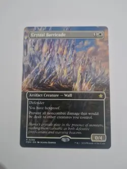 MTG Foundations Crystal Barricadel Borderless Rare Card 0296 NM Condition - Image 2