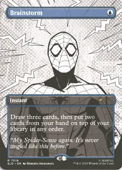 MTG Brainstorm (7016) *Non-Foil* Inked Secret Lair: Spider-Man Chase Card MT/NM - Image 1