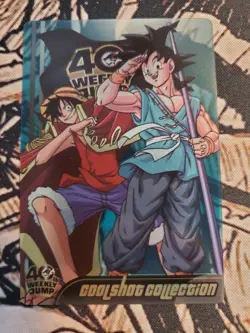 PREORDER Son Goku & Luffy Dragon Ball x One Piece Jump 40th Anniversary Card - Image 1