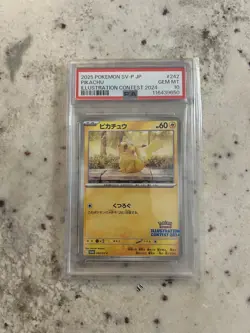 PSA 10 Pikachu 242/SV-P Pokemon Illustration Contest 2024 Promo Card Japanese - Image 1