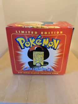 Pokemon 23K Gold Plated CHARIZARD Trading Card 1999 Burger King - NEW SEALED - Image 2