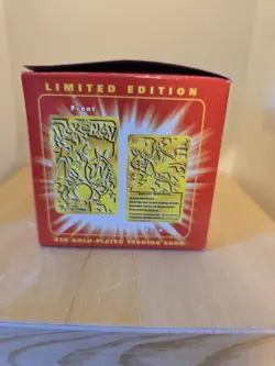 Pokemon 23K Gold Plated CHARIZARD Trading Card 1999 Burger King - NEW SEALED - Image 4