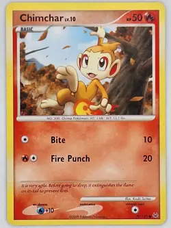 Chimchar 70/127 Platinum Regular Common Pokemon Card TCG LP - Image 1