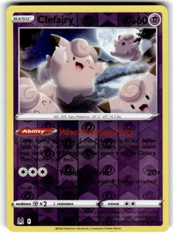Pokemon TCG Clefairy SWSH Lost Origin 062/196 Reverse Holo Common Card NM - Image 1