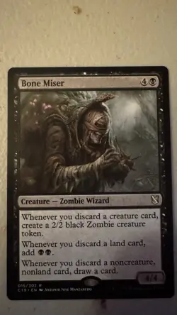 Bone Miser (015/302) Commander 2019 - NEAR MINT - Regular - Rare - MTG - Image 1