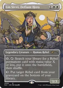 Lin Sivvi, Defiant Hero - Extended Art SLD NM MTG - Image 1