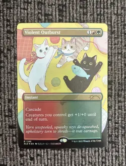 MTG: Violent Outburst #1185 Borderless Foil Secret Lair NM - Image 1