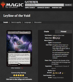 2024 MTG Magic the Gathering Duskmourn House of Horrors #376 Leyline of the Void - Image 3