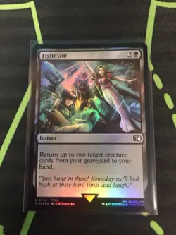 MTG Magic The Gathering Fight On! Foil FIN Black Instant Final Fantasy Commander - Image 1