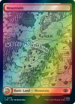 Mountain 279 FULL ART FOIL, The Lord of the Rings, MTG LTR NM/M - Image 1