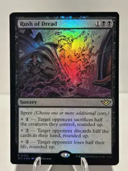 Rush of Dread 104 R Outlaws of Thunder Junction FOIL NM MTG - Image 1